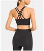 Outfit da yoga femminile Supporto medio di energia Longline BRA Sude-traspirante Bras a croce di allenamento traspirante con tazze rimovibili