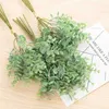 Fleurs séchées plantes artificielles bouquet eucalyptus pour décoration de mariage à la maison feuilles en plastique eucalipto