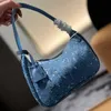 Designer denim handtas portemonnee mini kleine shopping dames tas reizen nieuwe mode schouder crossbody tas jacquard geborduurde handtas