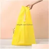 Storage Bags Eco Friendly Handbag Foldable Usable Shop Reusable Portable Grocery Nylon Large Bag Pure Drop Delivery Home Garden Hous Dhbqz