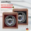Ibbeton Luxury Brand Wood Watch Winder High-End 1 slot Automatic Watches Box med Mabuchi Moto Watch Cabinet Clock Storage Box 240426