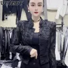 Women's Blouses Fashionable All-Match Thin Stand Collar Short Buckle Sun Protection Coat Western Style Lace Shirt Spring Summer Top