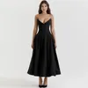 Suninheart Black Elegante Hochzeitsveranstaltungen Kleid sexy trägerloses Korsettkleid Midi Weihnachtsfeierkleider für Frauen Kleidung 240420