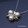 Colares pendentes fofos 925 Sterling Silver Pearl Pinging for Women Wedding White Natura