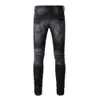 Jean Messer High Street Herren getragene Modejeans Amiirii Black 2024 Schnitt Demin Out American Purple F90W