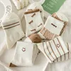 Women Socks 5 Pairs Of Spring And Autumn Set Japanese Women's Medium Tube Casual Cute Smiling Pure Cotton