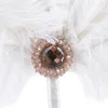 Figurines décoratines Handheld Bridal Marabou Feather Fan 1920S Vintage Flapper Hand pour la fête