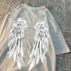 Herren T-Shirts Angel Wings Persönlichkeitsmuster T-Shirt Männer Frauen Hip Hop Qualität Kreativität O-Neck Tops H240429