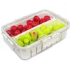 Opslagflessen Snackal Box Koelkast Diverided Serving Tray Snack Organizer Pet herbruikbare voedselschotel draagbare koelkasthouder houder