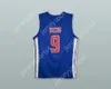 Anpassad Nay Namn Mens Youth/Kids Luol Deng 9 Storbritannien National Team Blue Basketball Jersey Top Stitched S-6XL