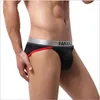 Underpants Men's Color Matching Underwear For Young Students Mid Waist Sexy U Convex Pouch Briefs Boy Breathable Fashionable High Slit Pant