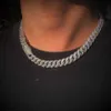 Hiphop 6mm-13mm bred S925 Sterling Silver Chain Iced Out Diamond VVS D Color Moissanite Cuban Link ChainDesigner Jewelry