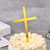 Supplies festives 10pcs Cross Dostation d'anniversaire en acrylique Cake Decoration Party Party