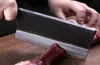 Professionnel 6 pouces fait à la main forgé Santoku Couteau en carbone en acier forgé chinois viande de couteau à couteaux Cleaver Couteaux 3455419