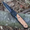 OEM Outdoor Camping 3CR13 All-steel Mini Portable Folding Knife Multi-functional Tool Self-defense Knife Wooden Handle