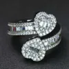 S925 Silver Cuban Chain Ring For Men Hip Hop Micro Set Moissanite Diamond Smycken