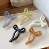 Femme coréenne Grand bowknot Design Hair Claw Plastic Barrettes Fashion Girl Clips Crab Cathear Accessoires Hairpins