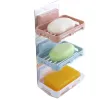 Zet badkamer accessoires Soaps Derees Douche Soap Holder Wandmontage afvoer Soap Dish Box Plastic Sponge Soaps Tray Keuken Organisator