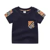 Camisetas camisetas de meninos para o verão infantil garotas roupas de menina 100% algodão de algodão Tops 1-6y entrega de maternidade Tees de roupas de maternidade DH79D