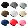 Beanie/Skull Caps Four Seasons All-match unisex gebreide hoed haken slouchy beanie stevige hoeden pet voor vrouwen heren bonen schedels hiphop hoeden d240429