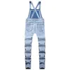 Heren jeans heren high street gescheurde slanke riem stijlvolle stretgarees mannelijke motorrijders jumpsuits denim broek