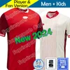 Nuova maglia di calcio Canada Maillot de Foot 2024 Copa America Cup Kit Kit 2025 Canadian National Team Football Shirt 24/25 Versione del giocatore a distanza da casa Buchanan Davies David