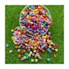 装飾的な花100pcs/バッグの品揃え6mm四角い形状アクリルプラスチックレタービーズゆるいスペーサーアルファベットの宝石製造