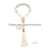 Favor de la fiesta Pulsera de cuentas SILE Hembra Caqueta Key Pendse Muñequera de goma Bangles Anillo de muñe