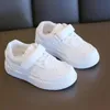 Tenis Sneakers Kids SpringAutumn Boys Girls Sports Shoes Casual Board Leather Soft Soled Children Small White 240426