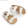 Sandały modne nowonarodzone sandały księżniczka baby fala koronka przedszkola dziecięce letnie pu buty non slip240429