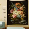 Wandteppiche Ölmalerei Blumen Wandteppiche Hippies Böhmen Heimkunst Wohnzimmer Schlafzimmer Schlafzimmer