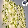 Decorações luzes de fada 2 metros 20 luzes solares LEDs folhas de bordo à prova d'água lâmpada de guirlanda ao ar livre de natal para a decoração do jardim da árvore