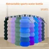 Bouteille d'eau en silicone pliable en silicone et tasse de boisson extensible avec boucle pour transport direct 240424