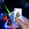 Dazzle Poker Mahjong Windproof Transparent Visible Air Windproof Cigarette Flame Lighter With Led Light