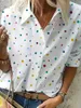 Bluzki damskie koszule moda długa koszulka szkiełkowa damskie topy i bluzki 2024 Sping jesienne guziki guziki biuro koszule dla kobiet top femme y240426
