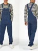Jeans pour hommes hommes à sauts hommes en jean Sauthoue de la taille moyenne des poches de taille à une pièce un pantalon de crayon décontracté solide de style safari