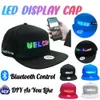 Unisex Baseball Cap USB wiederaufladbare Bluetooth -App programmierbare LED -Scrolling -Nachrichtenanzeige Hip Hop Street Hut 240410