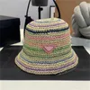 Designer Strohhut Sommereimer Hüte Luxuskappen Casquette Grasgeflecht Mütze ausgestattet Häkelhut Damen Beach Sunhat Visherfischer Hüte