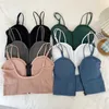 Tanks pour femmes Camis Summer Femmes Sexy Tinted Tube Top italien Spaghetti STRAP COMPROCH