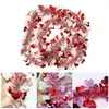 Dekoratif Çiçekler Ağaç Şube Çelenk Dekor Kalp Tinsel Sevgililer Günü Dekorasyonları Parlak Asma Çekme Şeritleri Ev Partileri İç Mekan