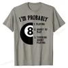 T-shirt maschile a 8 palle da biliardo biliardo T-shirt da regalo per novità per uomini più divertenti t-shirt top-shirt estate t240425