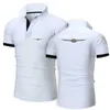 Мужские поло в Chrysler 2022 Mens New Printing Polos Рубашки летние модные шорты в рукавах спортивные дышащие деловые одежды Tee Tops Tops T240425