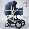 Strollers# Belecoo lichtgewicht luxe babywagen 3-in-1 draagbaar hoog landschap Omkeerbare hete moeder roze reis kalk Q2404291