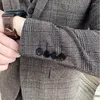Мужские костюмы Бутик 7xl (брюки пиджаки) Итальянский стиль Элегантный модный бизнес хлопковой льняной льняной.