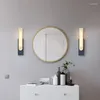 Настенная лампа натуральный мрамор современный каменная световая спальня