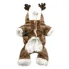 Dog Apparel Pet Christmas Elk Transform Cloth White Sheep Dress Plus Velvet Thickening Lovely Clothes For Teddy 2 Size