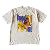 Koszulka damska Śliczna harajuku klasyczna kreskówka T-shirt Lopard Wzór okrągłego szyi na lato 2024 y2k para mody T-shirtl2403
