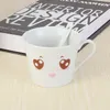 Amis de café tasses en céramique Tasse souriante expression du visage de dessin animé thé lait mignon drinkware zm120106 240422