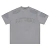 T-shirty męskie retro monogramem zszytej koszulki H240429