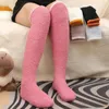 Donne calzini inverno vello di corallo lungo per lussuoso calcio di coscia calda spessa calda casual alte sonno calzino calzino Sox